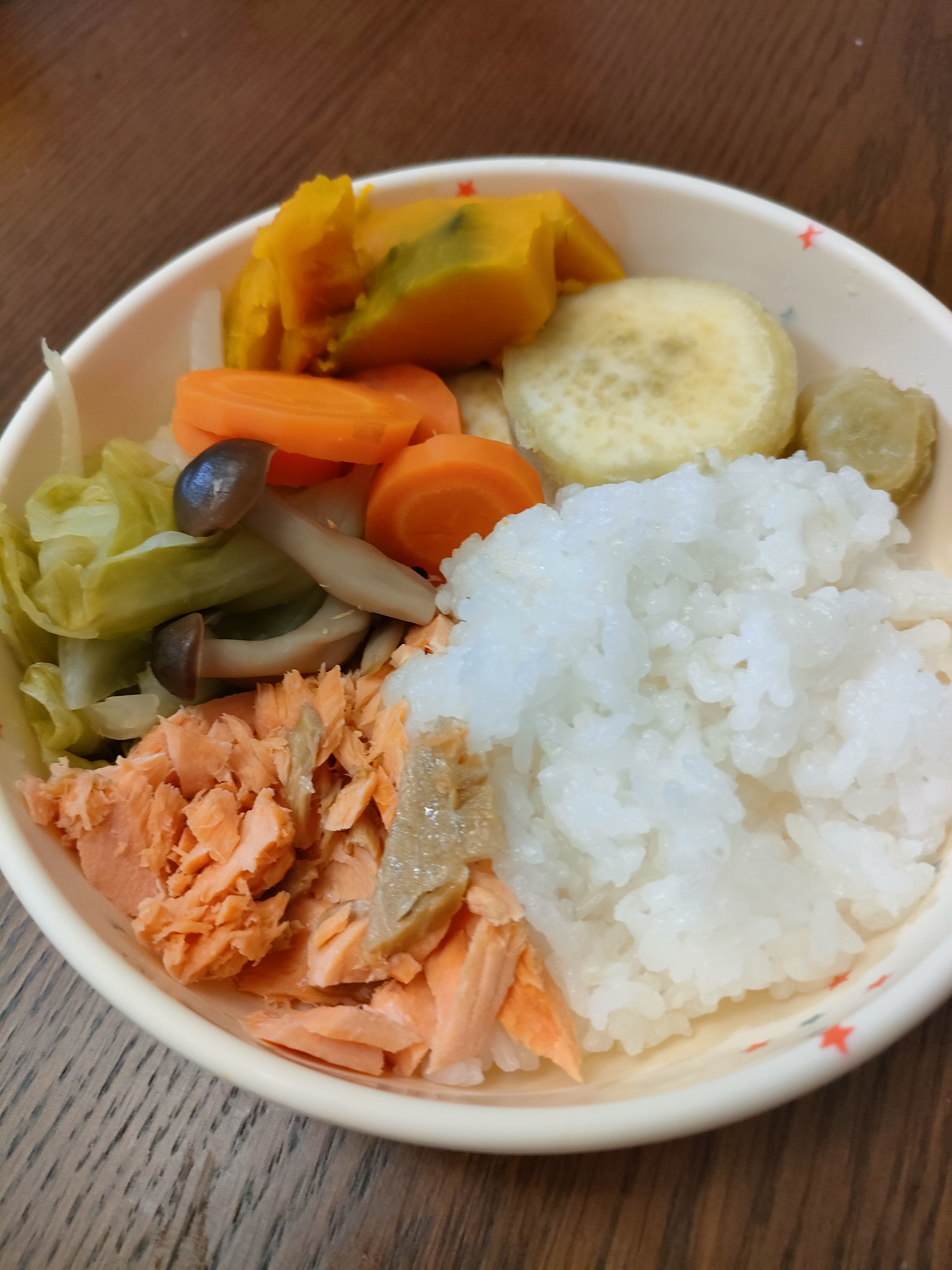 蒸し野菜の離乳食