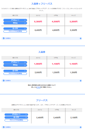 チケット料金